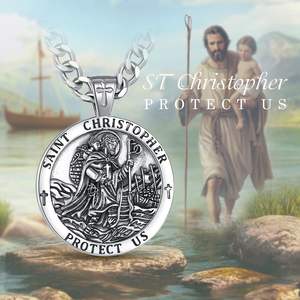 Merryshine 925 perak murni dapat diputar mode perhiasan protektif Santo <span class=keywords><strong>christopher</strong></span> medali <span class=keywords><strong>St</strong></span>. <span class=keywords><strong>christopher</strong></span> liontin - Product Image 2