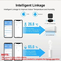 Termometer Hygrometer, pengukur suhu pintar Sensor kelembapan di kamar tidur kamar bayi mudah menonton dengan layar