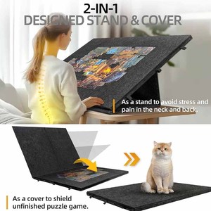 <span class=keywords><strong>Table</strong></span> de <span class=keywords><strong>puzzle</strong></span> pliable et inclinable, bureau, décoration intérieure, organisateur de rangement éducatif - Product Image 3