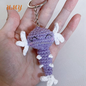 <span class=keywords><strong>Crochet</strong></span> Mini Juguetes Llavero Amigurumi Animales Hecho a mano Axolotl <span class=keywords><strong>Ajolote</strong></span> Plushie <span class=keywords><strong>Crochet</strong></span> Llavero - Product Image 4
