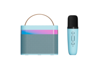 Enceinte karaoké sans fil K13 avec microphone, lumières LED RGB, charge sans fil pour téléphone portable, système portable pour fêtes en extérieur