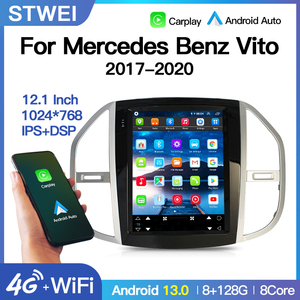 Radio Multimedia para Auto STWEI <span class=keywords><strong>Android</strong></span> para Mercedes Benz Vito W447 2017-2020, Estilo Tesla, Reproductor de Video, Navegación GPS, Carplay, 2 Din, BT - Product Image 2