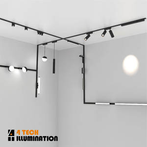 Nouveaux styles populaires OEM en alliage d'aluminium 48V ultra-mince magnétique intérieur anti-éblouissement LED éclairage sur rail - Product Image 4