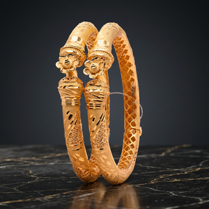 การออกแบบดอกไม้แบบดั้งเดิมเครื่องประดับแฟชั่นชุบทอง14K 18K 24K กำไลข้อมือสุดหรู - Product Image 5
