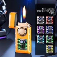 Briquet noir à la mode TikTok même style personnalisé créatif allumage par induction à commande vocale Source de vente en gros transfrontalière