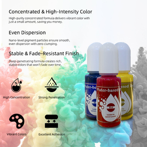 Colorante per Gesso a Base d'Acqua in 5 <span class=keywords><strong>Colori</strong></span>, 10ml/Bottiglia - Tinta Vibrante ad Alta Concentrazione con Eccellente Solubilità in Acqua, Pronto per la Spedizione - Product Image 4