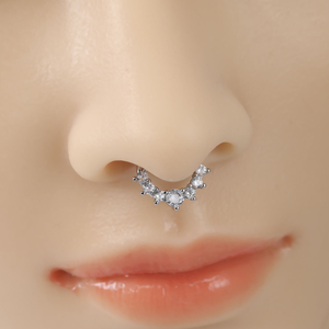 Anillo de <span class=keywords><strong>Nariz</strong></span> de Acero Inoxidable 316L con Circonita Cúbica, Piercing de Septum, 16G, Chapado en Oro PVD, Anillo Segmentado con Bisagra, Anillos de <span class=keywords><strong>Nariz</strong></span> para Mujer - Product Image 6