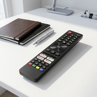Remote Control Suara Nirkabel SHW/RMC/0139N Baru untuk TV Android Pintar Aquos (65FN2EA Dll.) Baterai AAA Jangkauan 20m Universal