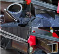 Scie à ruban rotative GKX350 de 350 mm pour la découpe d'angles métalliques, machine de sciage automatique pour la découpe de barres en acier massif RHS SHS
