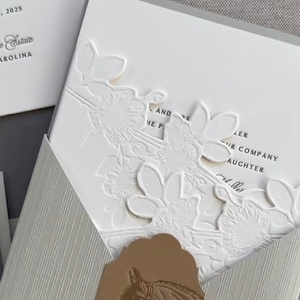 Ensemble d'invitations de <span class=keywords><strong>mariage</strong></span> personnalisées, cartes de luxe avec estampage à chaud pour cérémonie de <span class=keywords><strong>mariage</strong></span> formelle - Product Image 4