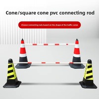 Barre de connexion de sécurité 2m pour cônes de signalisation, réfléchissante rouge et blanche, en caoutchouc/PVC, pour cônes de circulation, barricades et obstacles routiers