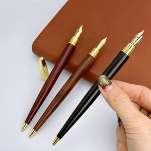 <span class=keywords><strong>Stylo</strong></span> plume en bois de santal, usage professionnel, qualité supérieure, <span class=keywords><strong>stylo</strong></span> cadeau, finition brillante, gravure laser, impression de logos, encre bleue/noire - Product Image 2