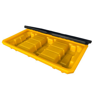 Paletas de plástico HDPE de perfil bajo directo de fábrica para almacenamiento en almacén 2 paletas de contención de derrames de tambor - Product Image 5