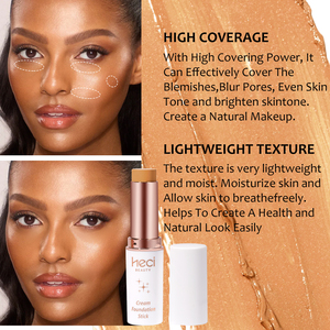 HECI 6 เฉดสี ไวท์เชลล์ ชิมเมอร์ริ่ง ครีมมี่ ฟาวเดชั่นสติ๊ก ปกปิดเต็มที่ กันน้ำ วีแกน เมคอัพ ฟาวเดชั่นสติ๊ก - Product Image 4