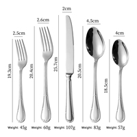 Ensemble de couverts de luxe de haute qualité en acier inoxydable 304 pour restaurant, hôtel, événements festifs