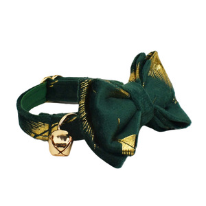 Collier élégant en velours pour <span class=keywords><strong>chat</strong></span> et chien, assorti d'un nœud papillon détachable et d'une clochette, accessoire décoratif mignon pour le cou des chats et des chiens - Product Image 6