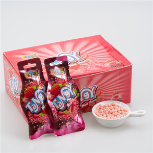 Dulces Halal <span class=keywords><strong>al</strong></span> por Mayor en Bolsas de Forma Irregular, Bonbons Rosados con Sabor a Fresa, Caramelos Masticables de Frutas para Niños - Product Image 1