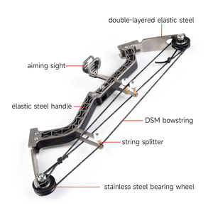 SYQT Acier Inoxydable Petite <span class=keywords><strong>Poulie</strong></span> <span class=keywords><strong>Arc</strong></span> et Flèche Ensemble pour la <span class=keywords><strong>Chasse</strong></span> pour Parent-Enfant Loisirs de Plein Air Sports Tir - Product Image 4
