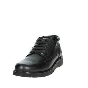 Bottes à lacets pour homme Novaflex Salisano en cuir noir avec fermeture éclair, style travail - Product Image 6