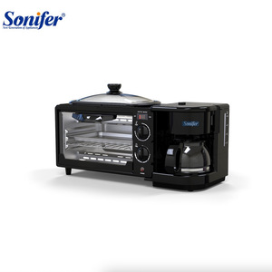 Sonifer SF-4004S Grosir Rumah Multifungsi Pemanggang Roti Oven Mesin Kopi Roti Listrik 3 In 1 Pembuat Sarapan