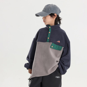 Sweat-shirt pour garçons de style japonais, automne 2025, nouveau, enfants, beau, trésor masculin, mode, couleur contrastée, manches longues, tendance - Product Image 1