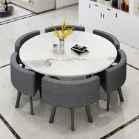 Ensemble de chaises de table à manger Zitai 4 places pour restaurant et salon occidentaux Meubles en métal durables pour la maison et le commerce