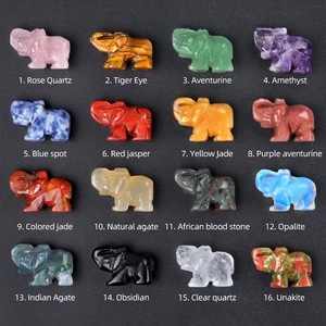 Prezzo di fabbrica all'ingrosso pietra curativa naturale intagliato elefante portachiavi di cristallo <span class=keywords><strong>voglie</strong></span> per la decorazione domestica - Product Image 6