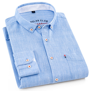 <span class=keywords><strong>Chemise</strong></span> <span class=keywords><strong>Homme</strong></span> Grande Taille, Couleur Unie, <span class=keywords><strong>Manches</strong></span> <span class=keywords><strong>Longues</strong></span>, Coton <span class=keywords><strong>Lin</strong></span>, Confortable, Décontractée et Respirante pour l'Été - Product Image 2