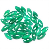 Pierres précieuses en onyx vert naturel, forme marquise, taille facetée, certifiées par Gopika, vente en gros de bijoux fins, lot de pierres précieuses
