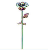 Fleur de Rose éternelle en couleur, 1 pièce, fausses fleurs, pour la création, pour un anniversaire, couleur bleue