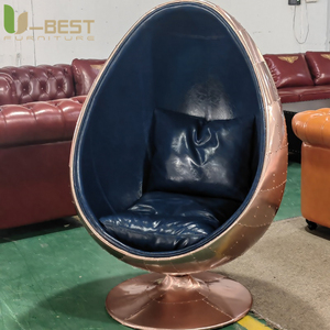 U-best Modern Aluminum Aviator Egg <strong>Pod</strong> <strong>Chair</strong> with Leather for Bar Lounge Interiors Handcrafted Swivel <strong>Chair</strong> - Product Image 3