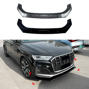 Audi Q7 2020-2023 Sline Front Bumper Splitter Carbon Fiber Texture Matte Finish Exterior Modification Part Number 1070 - Product Image 1