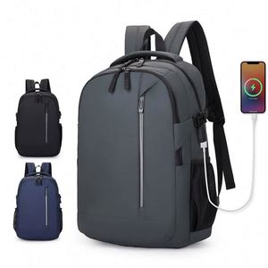 Custom Designer <b>Laptop</b> Leather Backpack Mochila Business Waterproof School Student <b>Bags</b> Travel <b>Women</b> Backpack with Usb Charger - Product Image 1