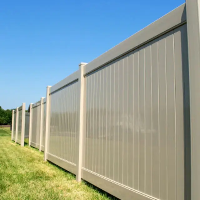 Longjie 6ft.H X6ft.W Durable UV Resistant PVC Plastic Vinyl Extrusion Garden Fencing Panels
