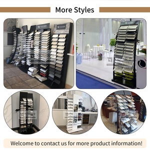 Phong Cách Mới Hiển Thị Đá Tự Nhiên Lớp Đa Đứng Đá Cẩm Thạch Dọc Kim Loại Gạch Mẫu Giá <span class=keywords><strong>Showroom</strong></span> Bảng Điều Chỉnh Thạch Anh Hiển Thị Kệ - Product Image 4