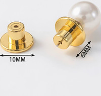 Remplacements de fermoirs de boucles d'oreilles en or 18 carats, hypoallergéniques, sécurisés pour clous d'oreilles, pour la fabrication de bijoux lourds et pendantes
