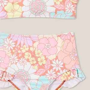 Maillot de bain deux pièces de haute qualité 2024 pour tout-petits, maillot de bain pour enfants, maillot de bain imprimé pour bébé avec volants pour filles - Product Image 5