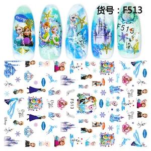 F511-F523 3D卡通贴纸麋鹿美甲包裹装饰中国元素美甲贴纸