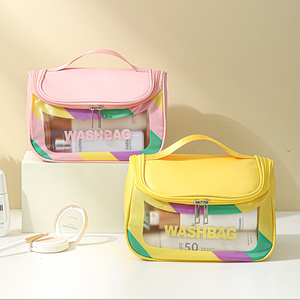 HANFEIZI 彩色旅行洗漱包 便携式收纳收纳袋 女士和女孩用化妆包 - Product Image 1