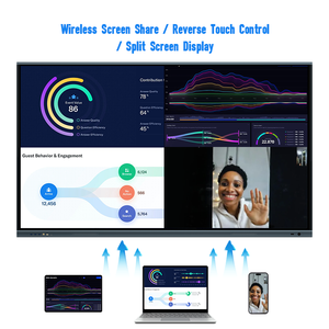TACTEASY Écran tactile interactif 65 pouces LCD 4K 20 points tactiles, cadre métallique, tableau blanc intelligent mural et au sol, portable, USB, éducation, Android - Product Image 6