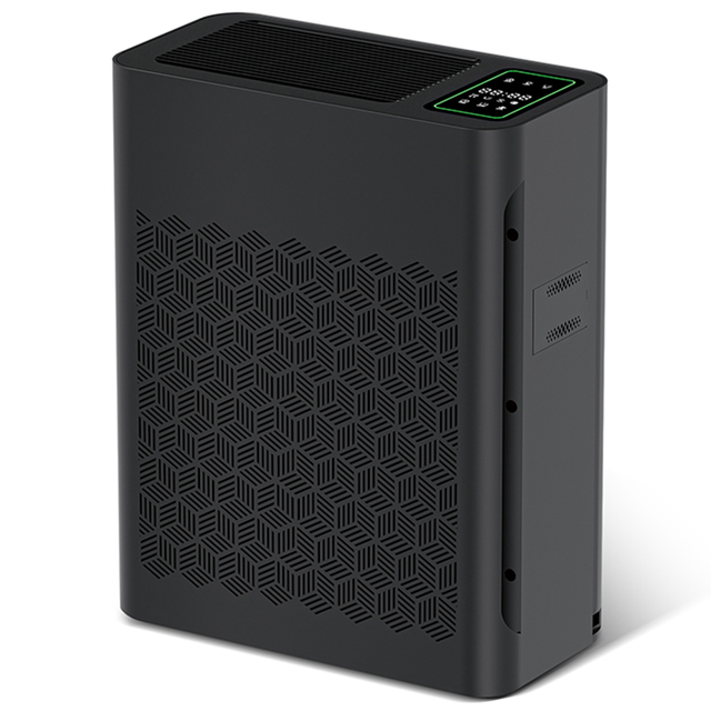 Compact Desktop Electric Powered HEPA Activated Carbon Filter Air Purifier UV Sterilization Touch Control Eco-friendly Plastic