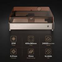 Máquina de Grabado Láser de Diodo de 20W, Grabador Láser de Escritorio para Madera, Cuero, Acrílico, Manualidades, Educación y Negocios