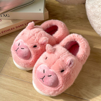 Nouveau modèle Chaussons d'hiver capybara en peluche Chaussons d'intérieur confortables en peluche pour la maison