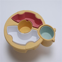 Bol blanc en acrylique, plat en polypropylène pour enfants, assiette chaude pour enfants