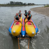 Bateau gonflable portable pour 10 personnes, grande embarcation flottante en PVC, bateau tractable, banane gonflable, flyfish à vendre