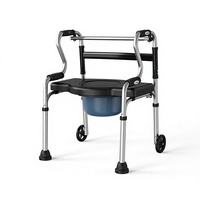 Bâton de marche pour personnes âgées avec poignées, dispositif d'entraînement antidérapant pour les membres inférieurs, pour seniors, classe II, tout-terrain