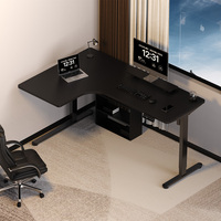 Cadre de bureau debout en forme de L Table de bureau ergonomique pour ordinateur de bureau à hauteur réglable électrique avec bureau
