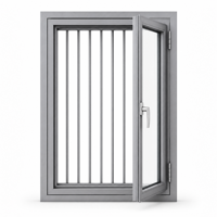 OEM ODM Aluminium-Drehkippfenster Einbruchsicher Seitlich Aufgehängt Modernes Design Weißes Gehärtetes Glas Grau Bürogebäude