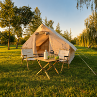 Tente de camping gonflable légère de 6,3 m² en tissu Oxford 210D, abri extérieur étanche de 13 kg, kit d'équipement pneumatique à porte unique
