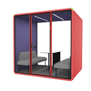 Diseño de interiores de oficina, cabina modular, módulo de oficina para 4 personas para proyectos comerciales - Product Image 1
